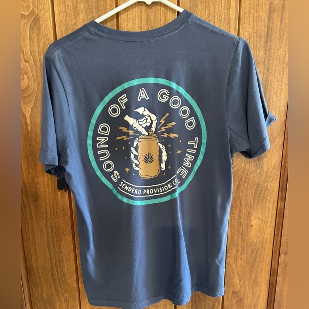 Sendero Provisions Co Sound Of A Good Time Mens Small T Shirt  Graphic Tee Navy